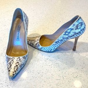 Rare snakeskin Manolo Blahniks